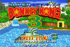 Donkey Kong 3 E-Reader title screen for GameBoy Advance